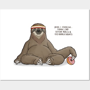 Lazy Sloth Posters and Art